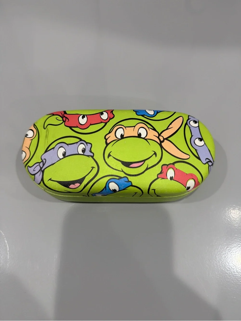 Kids Sunglasses Case with Cartoon Turtle Faces - Green